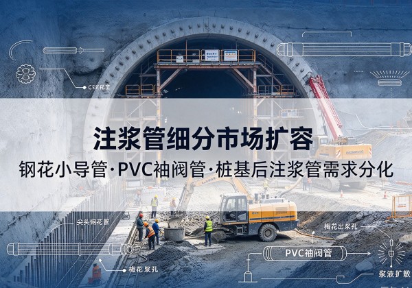 城区注浆管细分市场扩容，隧道钢花小导管、PVC 袖阀管、桩基后注浆管需求分化